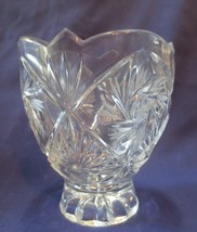 Vtg Compote Bowl Dish Pedetal Spooner Pinwheel &amp; Fan Crystal? - $15.00