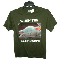 Star Wars Baby Yoda Small T Shirt When The Beat Drops The Mandalorian Mad Engine - £15.17 GBP