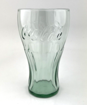 Coke-A-Cola Glass Cup 12 Oz Soda Glass Vintage Green Tint - £17.69 GBP
