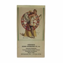 Advertising Calendar Oberjuerge Rubber Company Pinup Wheel Of Fortune Ri... - £12.73 GBP