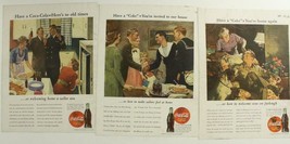 Vintage Lot Advertising Paper Magazine COCA COLA 1944 WWII Military Era Ads - £16.13 GBP