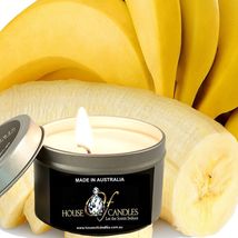 Fresh Bananas Eco Soy Wax Scented Tin Candles, Vegan Friendly, Hand Poured - £11.99 GBP+