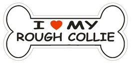 Love My Rough Collie Bumper Sticker or Helmet Sticker D2526 Dog Bone Decal - £1.11 GBP+