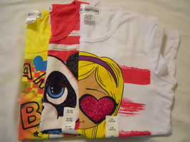 NEW Girls T Shirts Printed Graphic  XS S M L XL Black White Yellow Pink ... - $12.99
