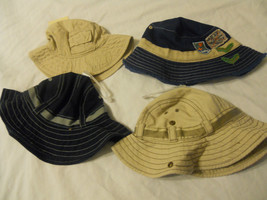 Old Navy Baby Boys Bucket Hats XS 6-12 Mo S 12-24 Mo 2T/3T L 4T/5T Khaki Blue - £10.52 GBP