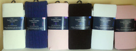 Girls Heavyweight Cotton Tights Stockings Blue Pink Black  White Tusk NEW - £8.59 GBP