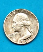 1964 D Washington Quarter - Circulated - Silver - £6.39 GBP