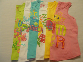 Girls Racer Tank Top Shirts Infant Toddlers Sleeveless Pineapple Print - £5.59 GBP