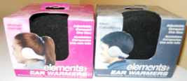 Ear Warmers Black One Size Women Men  Behind the head Fleece Fabric  - $9.98