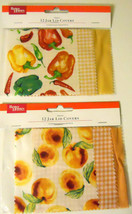 12 Jar Lid Covers Canning Better Homes Gardens Yellow Peaches Golden Pep... - $183.29 MXN