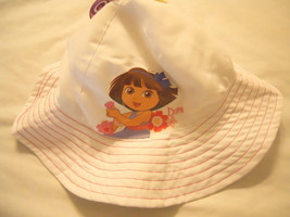 Baby Girls Bucket Hats Sun Hat UPF 50 Toddlers Kids White Pink Dora The Explorer - £8.59 GBP