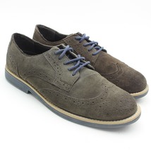 Sonoma Mens Brown Suede Leather Wing Tip Brogue Lace-up Oxford Shoes Sz ... - $18.80