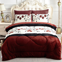 04 - King 3 Pieces Sherpa Blanket Borrego Comforter Set - £75.83 GBP