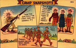 WW II COMIC Postcard Camp Snapshots Multiview -BK41 - £3.16 GBP