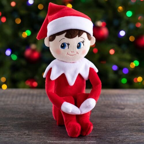 New ELF ON THE SHELF Plushee Pals 17" PLUSH DOLL Blue Eye Boy NIB Xmas Tradition