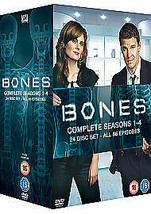 Bones: Complete Seasons 1-4 DVD (2009) David Boreanaz Cert 15 24 Discs Pre-Owned - £14.94 GBP