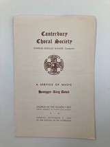1956 Canterbury Choral Society King David Symphonic Psalm by Arthur Hone... - £11.18 GBP