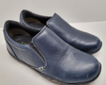 Kuru Kivi Women&#39;s Size 7.5 Casual Slip On Navy Blue Leather Comfort Shoes - $44.54