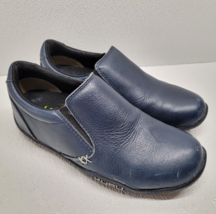 Kuru Kivi Women&#39;s Size 7.5 Casual Slip On Navy Blue Leather Comfort Shoes - £35.60 GBP