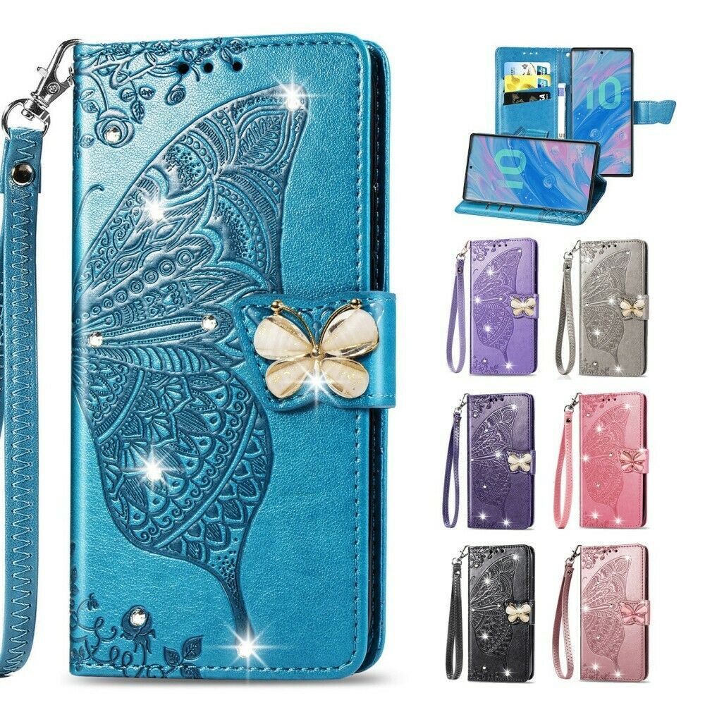 K121) Leather wallet FLIP MAGNETIC BACK cover Case for Samsung Galaxy