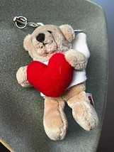 Schaffer Small Plush Tan Teddy Bear Angel Holding Red Heart Backpack or Purse - £7.32 GBP