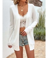 Long Sleeve Open Front Cardigan - $75.76 CAD