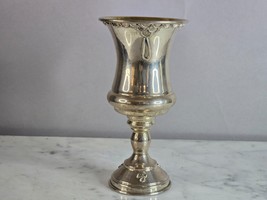 Vintage Jewish Judaica Sterling Silver Shabbat Kiddush Cup E946 - £118.43 GBP