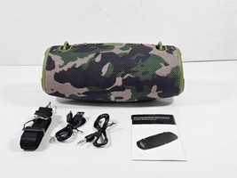 Water resistant Portable Bluetooth Speaker W/ USB, AUX, and TF INPUT - Camo - £23.72 GBP