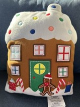 NEW 2023 Wondershop Gingerbread Gumdrop House  Holiday Throw Accent Pill... - £15.73 GBP