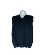 Eddie Bauer Men&#39;s Sleeveless V-Neck Sweater Blue Size M - £11.03 GBP