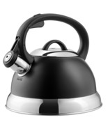 Mr. Coffee Flintshire 1.75 Quart Whistling Stovetop Tea Kettle in Black - $54.63 CAD