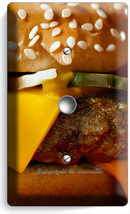 CHEESEBURGER BEEF JUICY BURGER LIGHT DIMMER CABLE WALL PLATE COVER KITCH... - $10.22