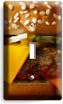 Cheeseburger Juicy Beef Burger Single Light Switch Wallplate Cover Kitchen Decor - £8.03 GBP