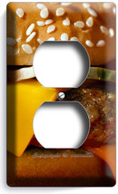 Cheeseburger Beef Juicy Burger Duplex Outlet Wall Plate Cover Kitchen Room Decor - £8.03 GBP