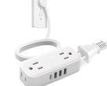 Ultra Flat Plug Power Strip - TROND 5ft Flat Extension Cord with 4 AC Ou... - $35.99