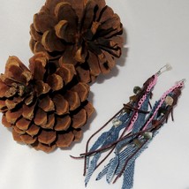 Boho Denim Punk Shabby Chic Gypsy Rege Style Adjustable Fascinator Earrings - £23.97 GBP