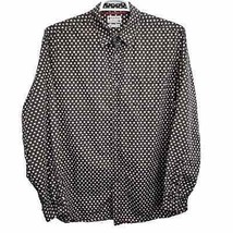 Lucky Brand By Gene Montesano Button Up Shirt XL Long Sleeve Chinese Print - £15.81 GBP