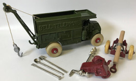 Vintage 1930&#39;s Hubley Cast Iron Bell Telephone Truck &amp; Accessories : Restored. - £679.32 GBP