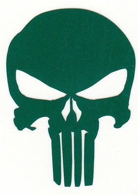 Primary image for REFLECTIVE Punisher green fire helmet die cut decal window sticker
