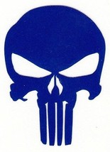 REFLECTIVE Punisher blue fire helmet die cut decal window sticker - £2.75 GBP