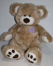 Build A Bear Champ Patches Heart Bear 16&quot; Plush Corduroy Paws Soft Toy S... - £10.61 GBP