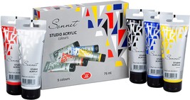 Sonnet Acrylic Paint Set | 5x75ml acrylic paint tubes | Paint And Design... - £33.73 GBP