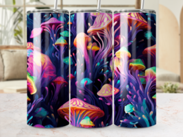 Colorful Mushrooms- 20oz Straight Skinny Tumbler Stainless Custom Drinkw... - $24.74