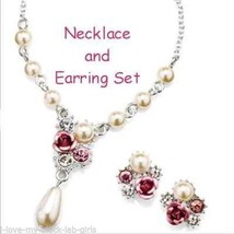 Necklace, Earring Melissia Gift Set ~ Silvertone ~ NEW Boxed - £15.60 GBP
