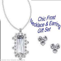 Necklace, Earring Chic Frost Necklace/Earrings Gift Set ~Silvertone~ NEW Boxed - £19.42 GBP