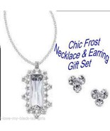 Necklace, Earring Chic Frost Necklace/Earrings Gift Set ~Silvertone~ NEW... - £19.42 GBP
