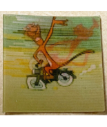 Vari Vue Pink Panther on Bike vintage Cracker Jack Lenticular flicker fl... - £3.95 GBP