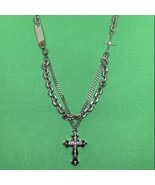 Titanium Steel Layered Cross Pendant Necklace for Men Women,Cross Necklace - €12,06 EUR