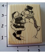SANTA DRESSING SNOWMAN NEW mounted rubber stamp - €7,84 EUR
