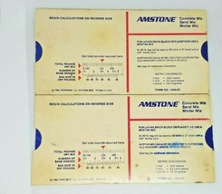 Lot of 2  Amstone Cement Mix Advertising Calculator by Perrygraf - £8.68 GBP